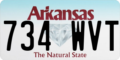 AR license plate 734WVT