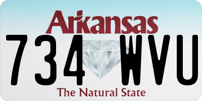 AR license plate 734WVU