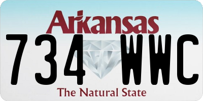 AR license plate 734WWC