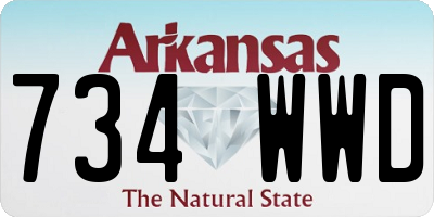 AR license plate 734WWD