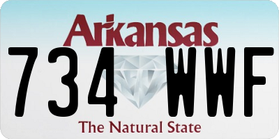 AR license plate 734WWF