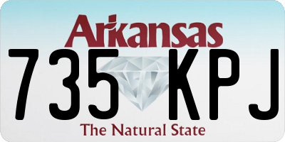 AR license plate 735KPJ