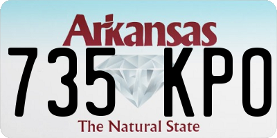 AR license plate 735KPO