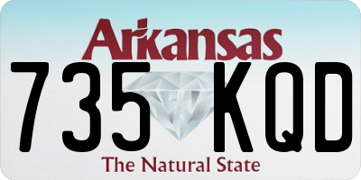 AR license plate 735KQD