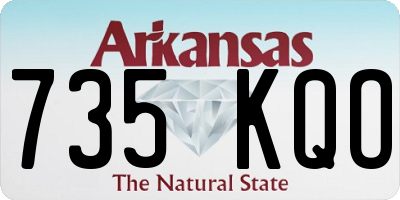 AR license plate 735KQO