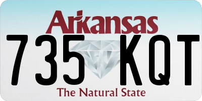 AR license plate 735KQT