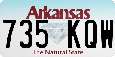 AR license plate 735KQW