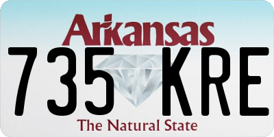 AR license plate 735KRE