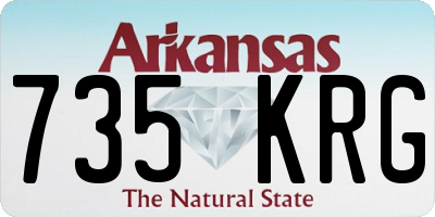 AR license plate 735KRG