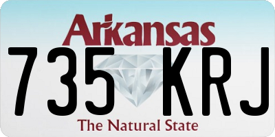 AR license plate 735KRJ