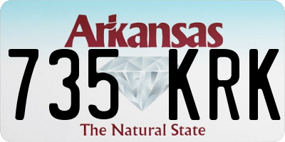 AR license plate 735KRK