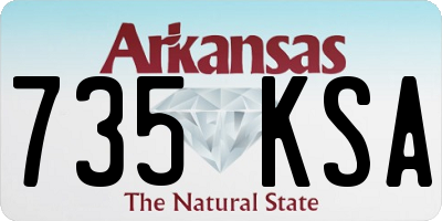 AR license plate 735KSA