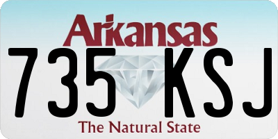 AR license plate 735KSJ