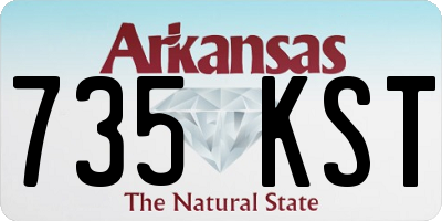 AR license plate 735KST