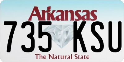 AR license plate 735KSU