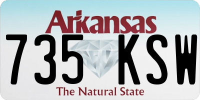 AR license plate 735KSW