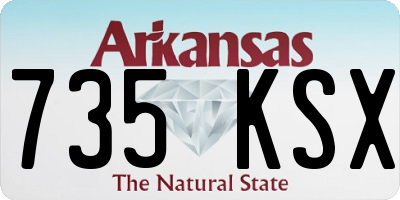 AR license plate 735KSX