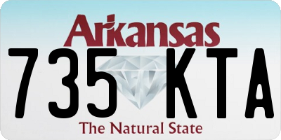 AR license plate 735KTA