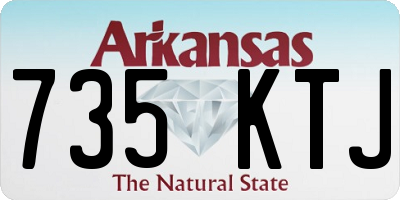 AR license plate 735KTJ