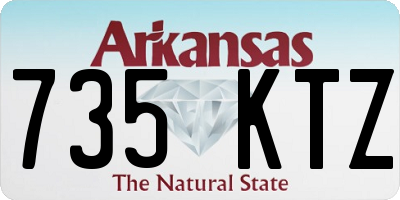 AR license plate 735KTZ