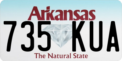 AR license plate 735KUA