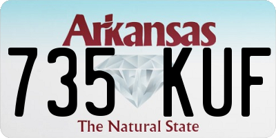 AR license plate 735KUF