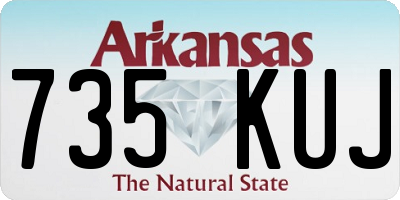 AR license plate 735KUJ