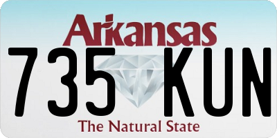 AR license plate 735KUN