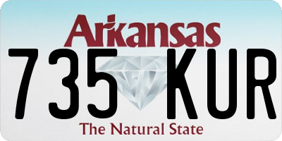 AR license plate 735KUR