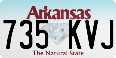 AR license plate 735KVJ