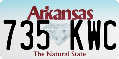 AR license plate 735KWC