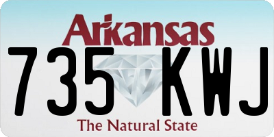 AR license plate 735KWJ