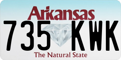 AR license plate 735KWK