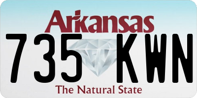 AR license plate 735KWN