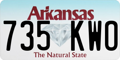 AR license plate 735KWO