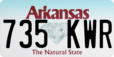 AR license plate 735KWR