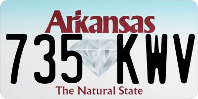 AR license plate 735KWV