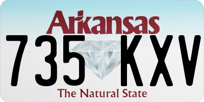 AR license plate 735KXV