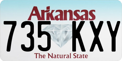 AR license plate 735KXY