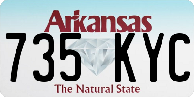 AR license plate 735KYC