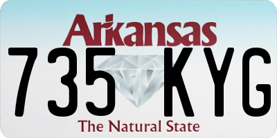 AR license plate 735KYG