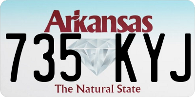 AR license plate 735KYJ