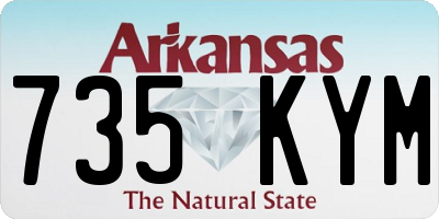 AR license plate 735KYM