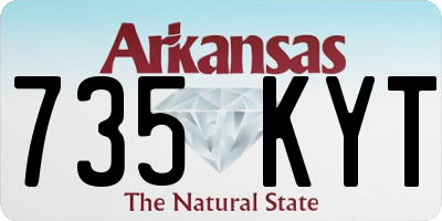 AR license plate 735KYT