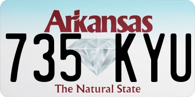 AR license plate 735KYU