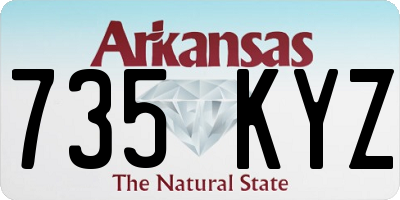 AR license plate 735KYZ