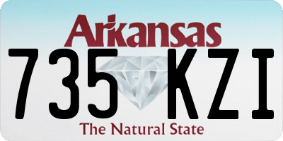 AR license plate 735KZI