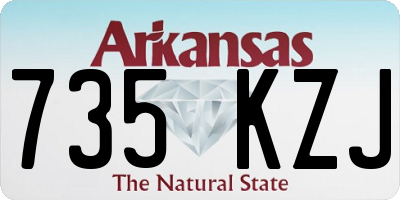 AR license plate 735KZJ
