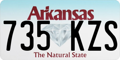 AR license plate 735KZS