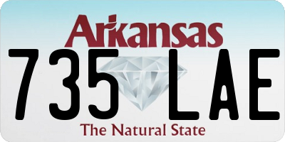 AR license plate 735LAE
